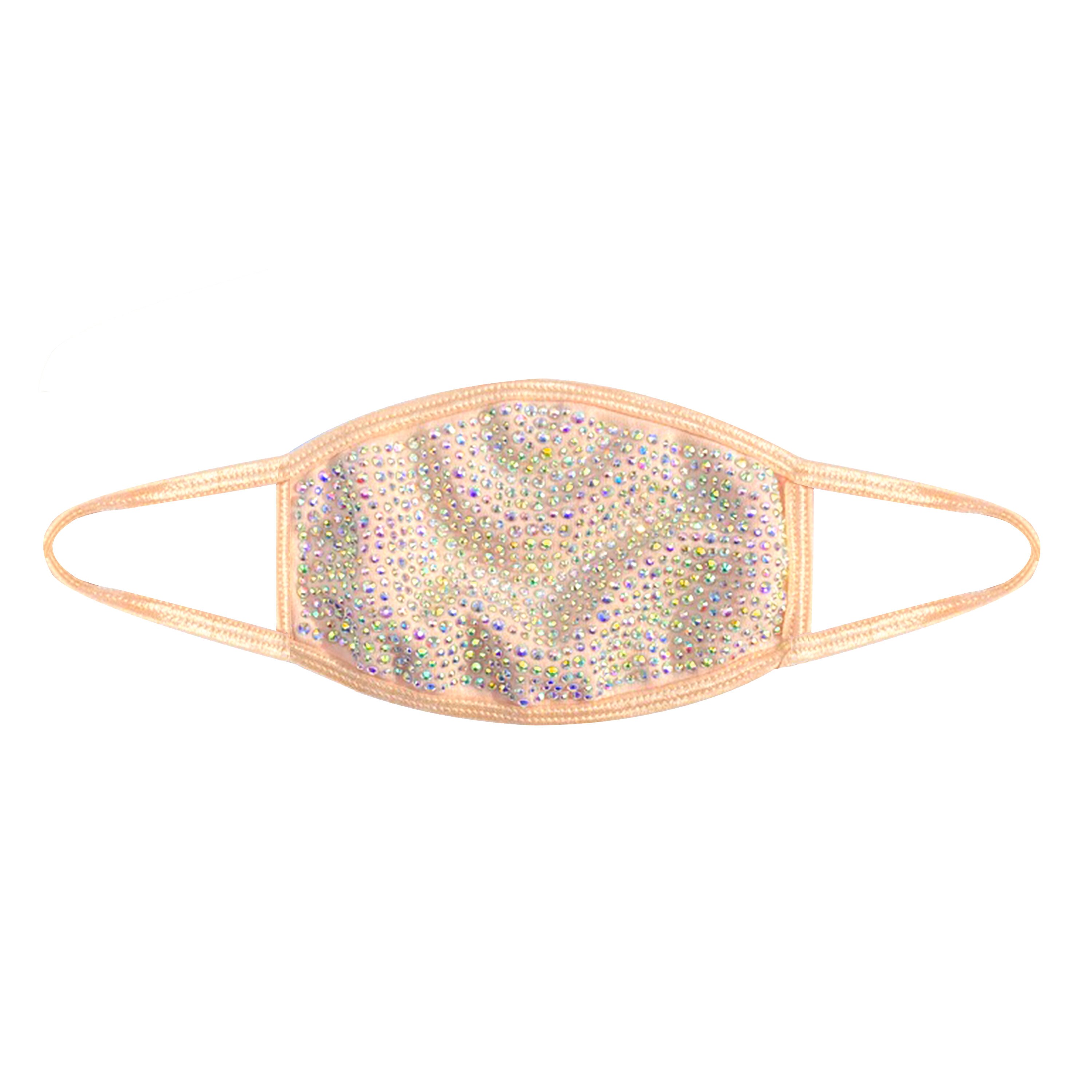 Crystal Jewel Face Mask With Adjustable Loops Filter Pocket Etsy