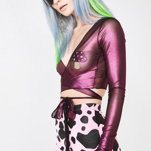 Neva Nude UV Neon Yellow on Purple Glitter Shroom Nipztix - Etsy