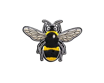 FabStix Bad Ass Bumble Bee Iron-On Patch Collectible Sticker Appliqué Gift Stocking Stuffer