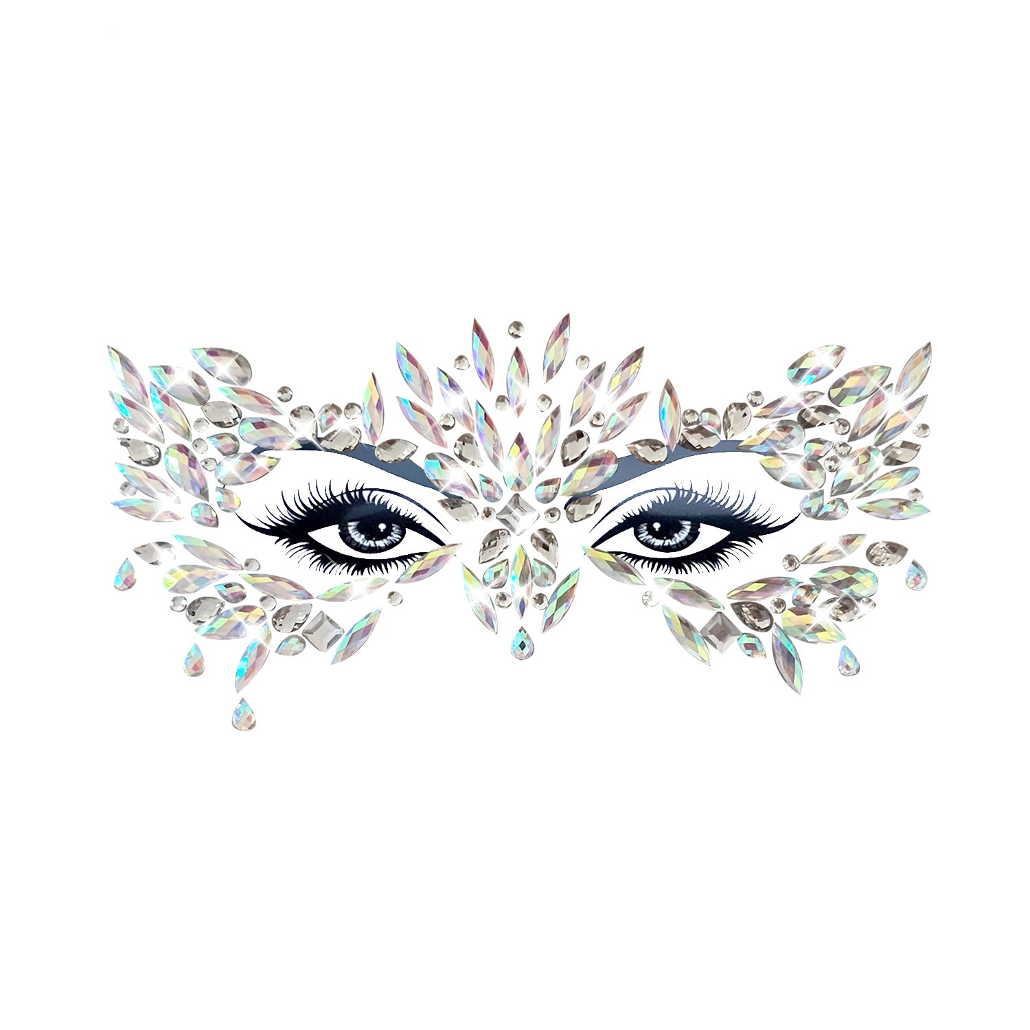 Masquerade Mask Rhinestone Stick-On Jewels – Raveland
