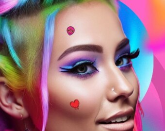 Hydrokolloid Akne Pickel Blemish Aufkleber SpotStix für schlechte Haut, Pickel, Ausbrüche, Mitesser und mehr 25er Pack - Fun Designs
