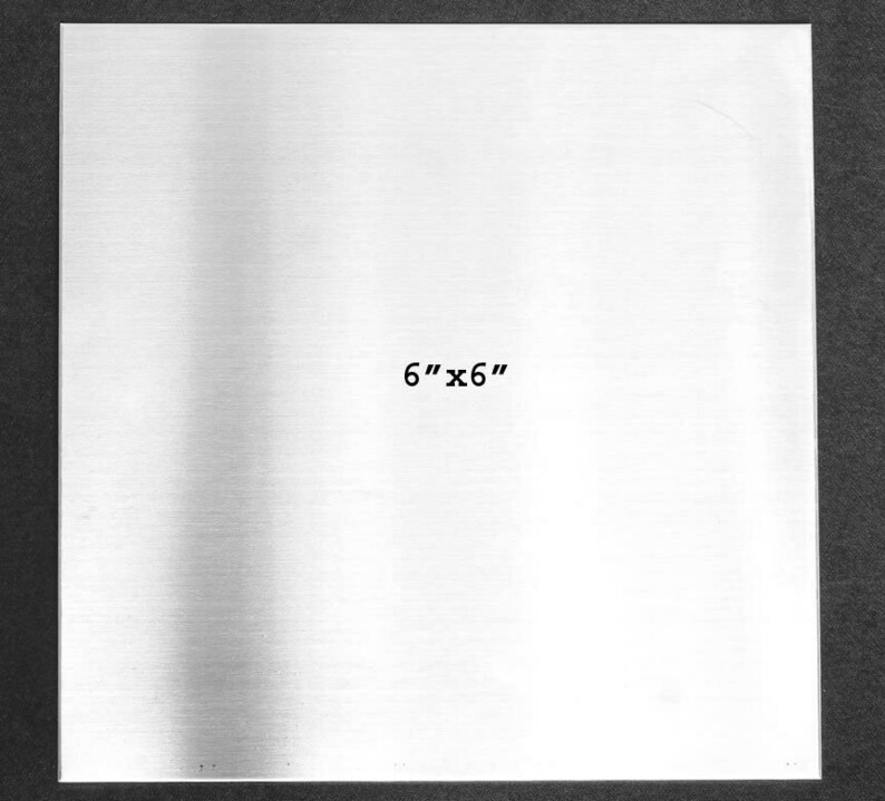 May include: A 6 inch by 6 inch square piece of brushed stainless steel.