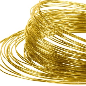 14k Gold Solid Round WIRE Yellow Gold HALF HARD 16 18 20 22 24 26 Gauge Free Shipping