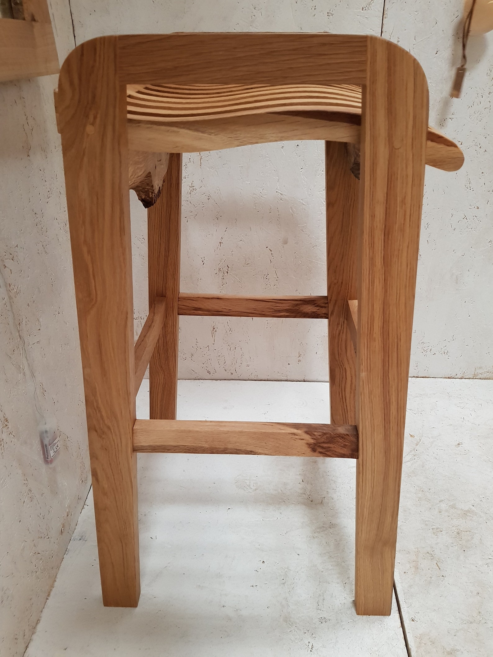 Bar Stool Handmade Scottish Oak Custom Heights and Seat Etsy