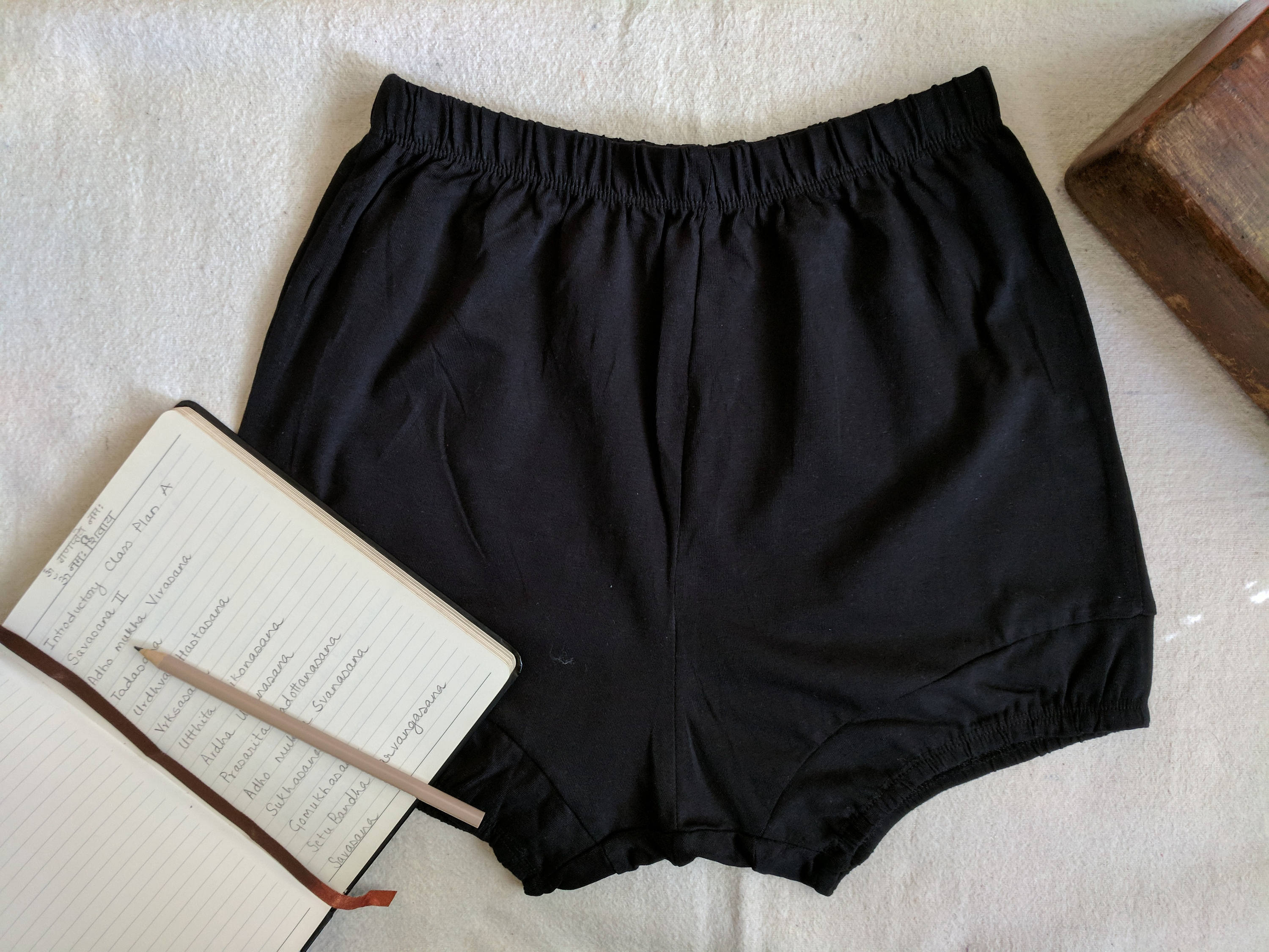 Black Unisex Iyengar Yoga Shorts | Etsy 