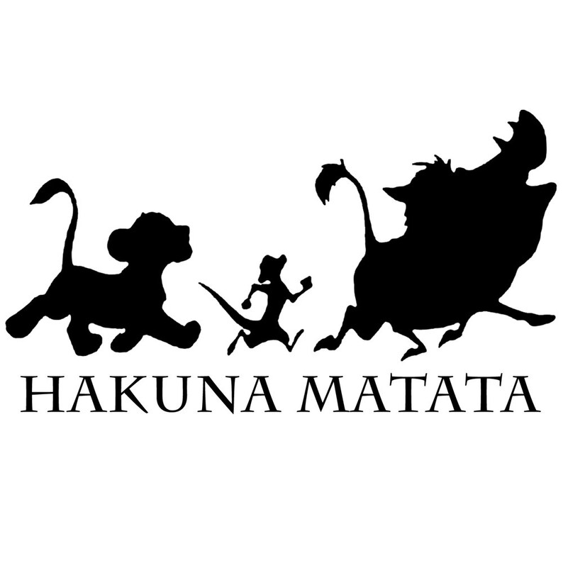 The Lion King Quote Vinyl Decal Wall Art It Means No Worries