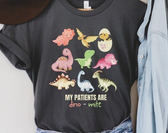 Pediatric Nurse Shirt, Pediatrics Shirt, Peds Nurse Gift, Dinosaur Nurse Shirt, Peds Nurse Shirt, Cute RN Apparel