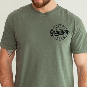 Custom Grandpa Comfort Colors Shirt Custom Grandpa Shirt Grandpa Est Shirt Grandpa Pregnancy Announcement Grandpa Birthday Gift Granddad