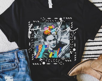 Frida Kahlo Ufficiale Stile Rock T-Shirt Donna