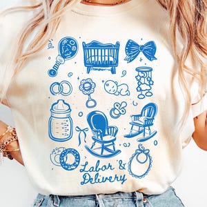 Comfort Colors® Labor And Delivery Shirt, L And D Tshirt, Baby Delivery T Shirt, Baby Nurse Shirts, Labor Nurse Gift, Maternity Nursing Tee