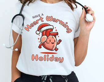 Cardiac Nurse Christmas Shirt, Gift for Cardiac Nurses, Cardiovascular Nursing Tshirt, Retro Cardiology Nurse, CVICU RN NP Graduation Gifts