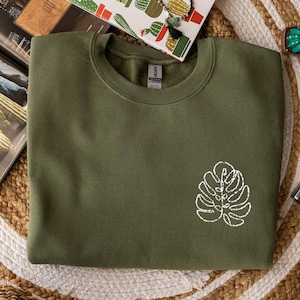 EMBROIDERED Plants Sweatshirt, Plant Lover, Gardener Shirt, Shirts For Plant Collector, Plant Lover Gift Shirt, Plant Mom Gift