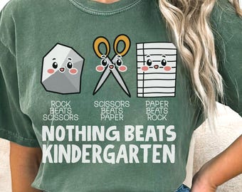Comfort Colors® Kindergarten Teacher Shirt, Kindergarten Shirt, Kinder Crew, Kinder Garten Teacher Back to School Shirts, Pre-K Teacher