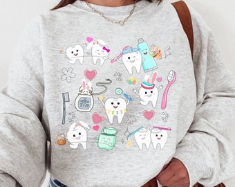 Easter Dental sweatshirt, gift for dentist, dental hygienist, dental gifts, dental assistant, teeth, dental school, dental student