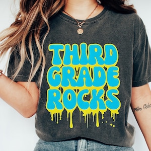 Comfort Colors Third Grade Rock Shirt, 3rd Grade Team Shirt, Happy First Day of School, Back To School, Classroom Crew Shirt, Teacher Squad