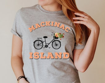 Mackinac Island Shirt, Mackinac T-shirt, Travel Shirt, Bike Shirt, Biking Shirt, Travel Tee, Shirts For Women, Mackinak Island