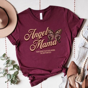 Angel Mama shirt, Custom Sweatshirt, Mom Shirt, Memorial Gift, Womens Clothing, Gift For Her, Personalized Gifts For Her, Mother's day Gift