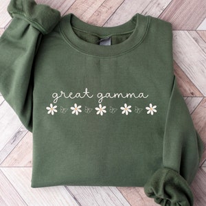 Mom Grandma Great-Gamma Sweatshirt, Pregnancy Announcement, Gift For Great-Grandma, Baby Reveal To Family, Mother&#39;s Day Gift