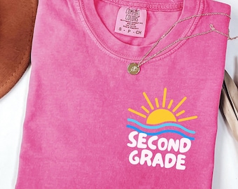 Comfort Colors Second Grade Teacher Shirt