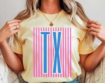 Cute Texas Shirt, Comfort Colors Texas T-shirt. Texas Bachelorette Tees