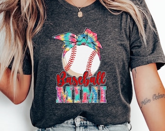 Baseball Mimi Shirt, Custom Grandma Baseball Gift, Baseball Mimi, Cute Mimi Baseball Game Day Shirt Gift, Baseball Player Number Shirt