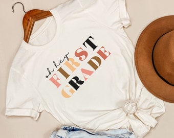 First Grade Teacher Shirt, 1st Grade Shirt,  Grade Level Tshirt, Cute Team Shirt Elementary, Back To School