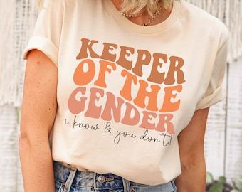 Keeper of the Gender Shirt , Gender Reveal Party Shirts, Team Boy Team Girl Baby Announcement Shirts Gender Reveal Idea Family reveal