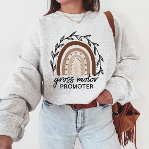 Cute Physical Therapy Shirt, Gross Motor Promoter Tee, PT Gifts, Physical Therapist Tshirt, Certified PT Assistant Shirt Hoodie
