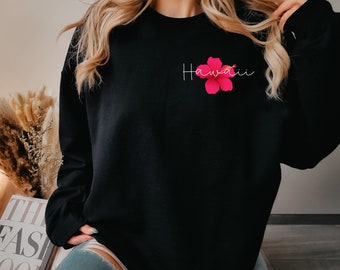 Hawaii Sweatshirt  Hawaii Crewneck, Beach Sweatshirt, Hawaii Hoodie, Aloha Sweatshirt, Beachy Sweatshirt, Summer Sweatshirt Surf Sweatshirt
