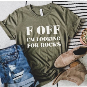 Rock Collector Shirt, Geologist Gift, Rock Hound,  Looking for Rocks, Funny Geologist Tee, Women&#39;s Hiking Shirt, Rock Hunter, Rock Lover