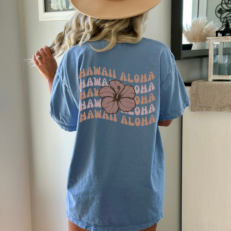 Hawaii Comfort Colors Tee, Tropical Shirt, Rainbow T-shirt, Honolulu ...