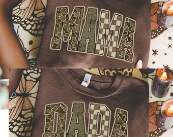 Mama And Dada Sweatshirt, Mom And Dad Sweaters, Family Matching Shirts