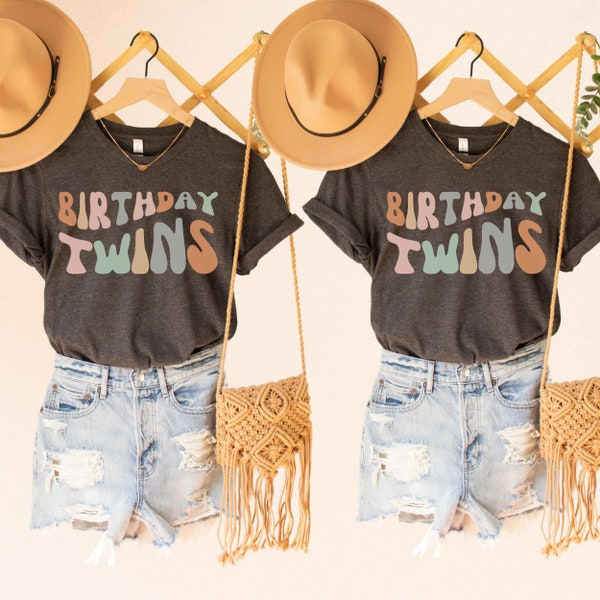 Birthday Twins shirt, Matching Shirts, Birthday Shirt, Birthday Party Outfit, Twins Shirts, Same Birthday shirts, Personalized gifts