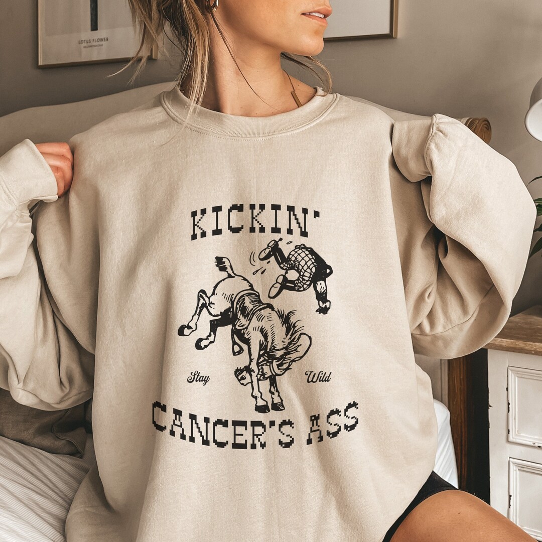 Cancer Sweatshirt, Stronger Than Cancer Sweatshirt, Breast Cancer ...