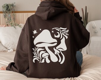 Mushroom Shirt, Mushroom Hoodie, Mushroom Sweatshirt, Cottagecore Clothing, Botanical Shirt, Aesthetic Hoodies
