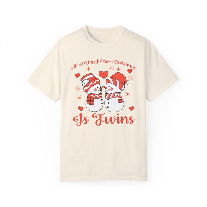 Twin Pregnancy Christmas Shirt, Funny Maternity Xmas Tshirt, Pregnant