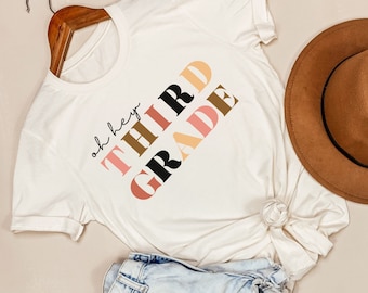 Hello Third Grade Shirt, Third Grade Teacher Shirt, Teacher Gift, Gift for Teachers, 3rd Grade, Third Grade Teacher, Back to School Shirt