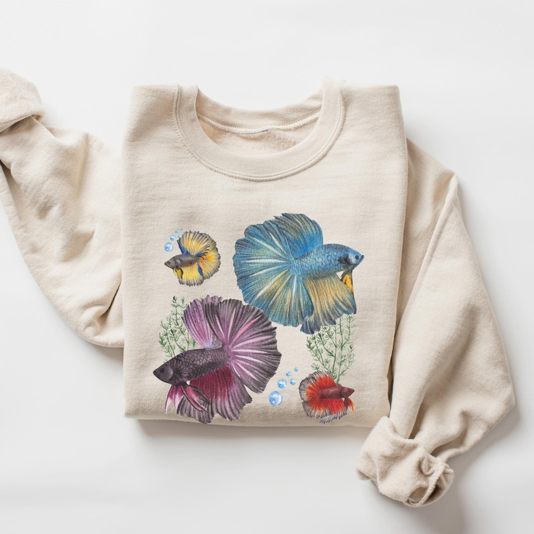 Betta Fish Sweatshirt, Betta Fish Shirt, Animal Lover Sweatshirt, Fish ...