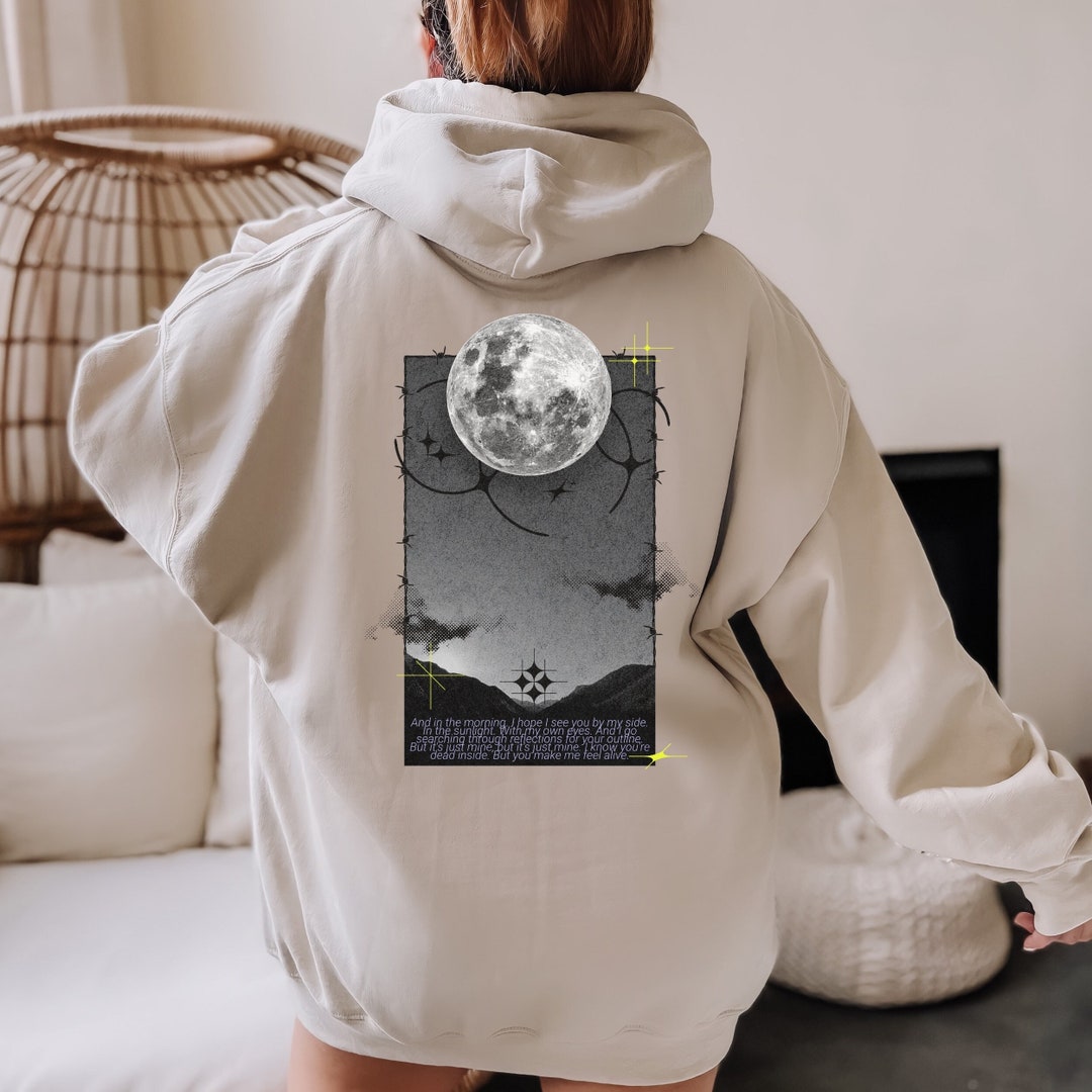 Moon Phase Hoodie Oversized Hoodie Witchy Clothes Celestial - Etsy