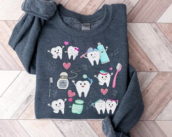 Dental sweatshirt, gift for dentist, dental hygienist, dental gifts, dental gift, dental assistant, teeth, dental school, dental student