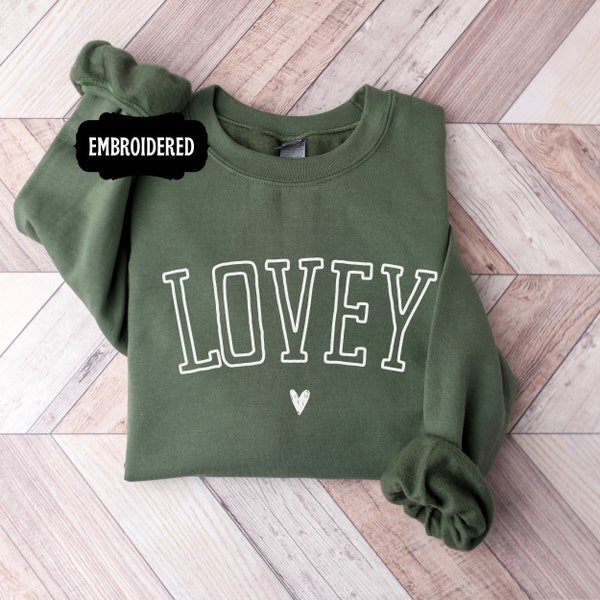 Embroidered Lovey Sweatshirt Lovey Gift First Time Lovey Lovey Christmas Lovey Gift Promoted to Lovey Custom Lovey Shirt Lovey Reveal