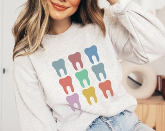 Dental sweatshirt, gift for dentist, dental hygienist, dental gifts, dental gift, dental assistant, teeth, dental school, dental student