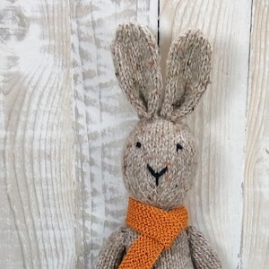 Toy knitting pattern for Albert (the big) Rabbit, PDF download