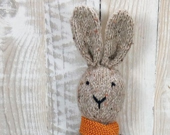 Toy knitting pattern for Albert (the big) Rabbit, PDF download