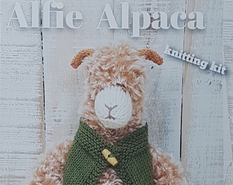 Alfie Alpaca Knitting Kit - Make Your Very Own Alpaca - Easy To Knit Pattern