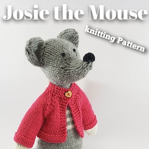 Knitting pattern for Josie the Mouse, PDF download