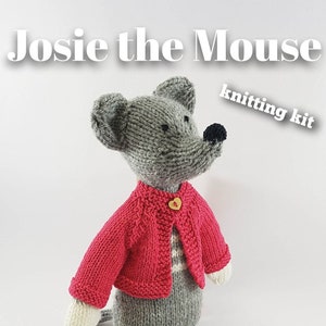 Knitting kit to make your very own Josie the Mouse easy to knit pattern image 1