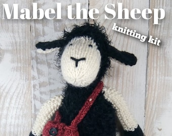 Mabel the Sheep Knitting Kit - Make Your Very Own Sheep - Easy To Knit Pattern