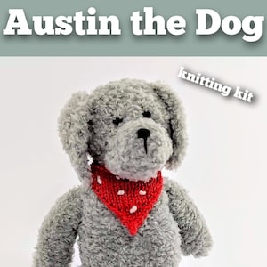 Austin the Dog Knitting Kit - Make Your Very Own Dog - Easy To Knit Pattern
