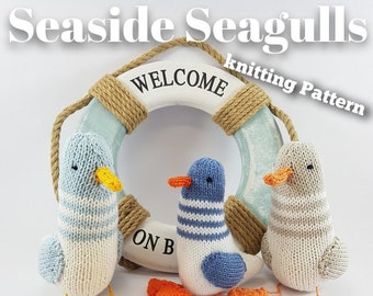 Seaside Seagulls Knitting Pattern - Make Your Very Own Seagulls - Easy To Knit Pattern